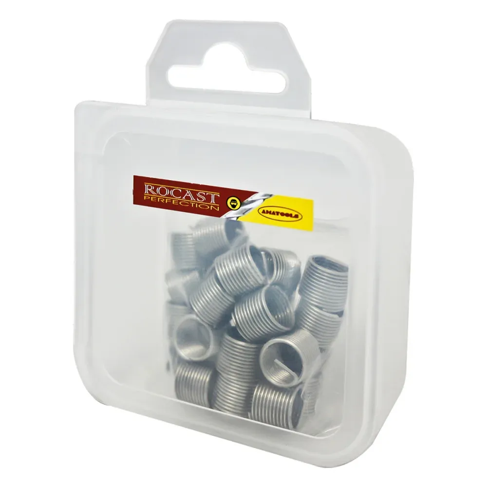 Inserto Postiço Longo em Aço Inox M7x1 25 Peças Rocast